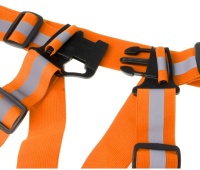 Пояс светоотражающий (сигнальный) S-XXL с наплечными лямками, 4см., оранжевый  оптом